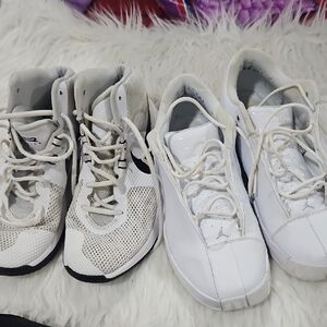 White and Black Athletic Shoes Nike 10 And Jordan9.5 Bundle